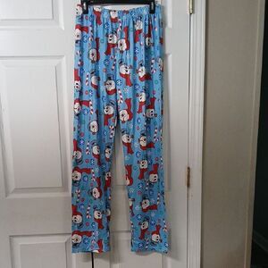 Frost the Snowman lounge pants pajama bottoms  Sz M NWOT